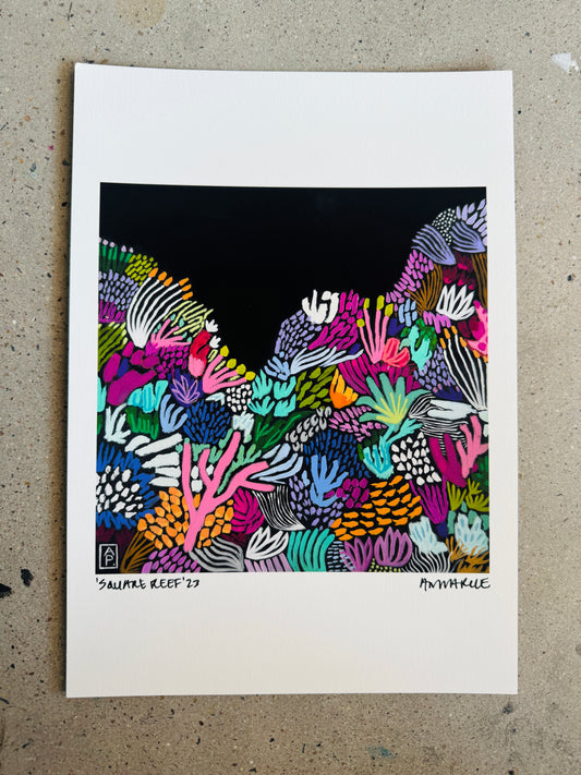 A4 Mini Print - Square Reef